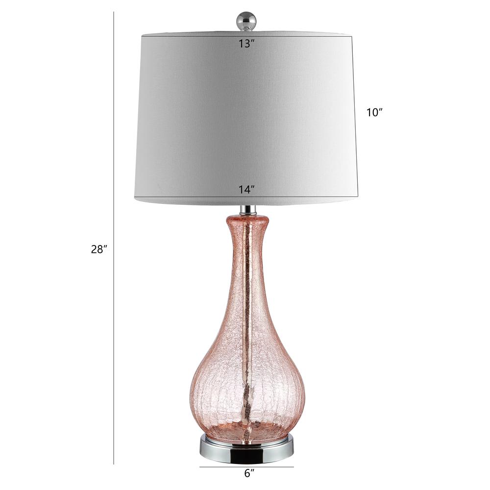 Finnley Table Lamp, Light Blush Crackle. Picture 1