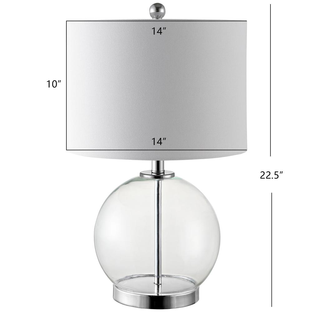 Lonni Table Lamp, Clear/Chrome. Picture 1