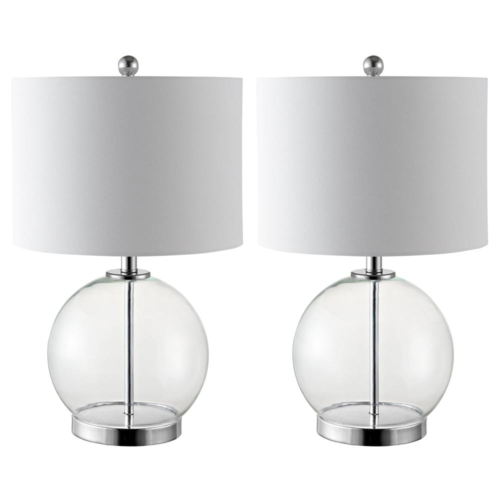 Lonni Table Lamp, Clear/Chrome. Picture 3