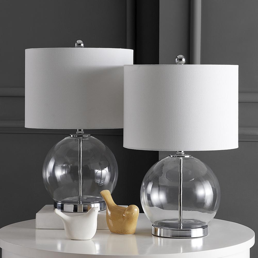 Lonni Table Lamp, Clear/Chrome. Picture 2