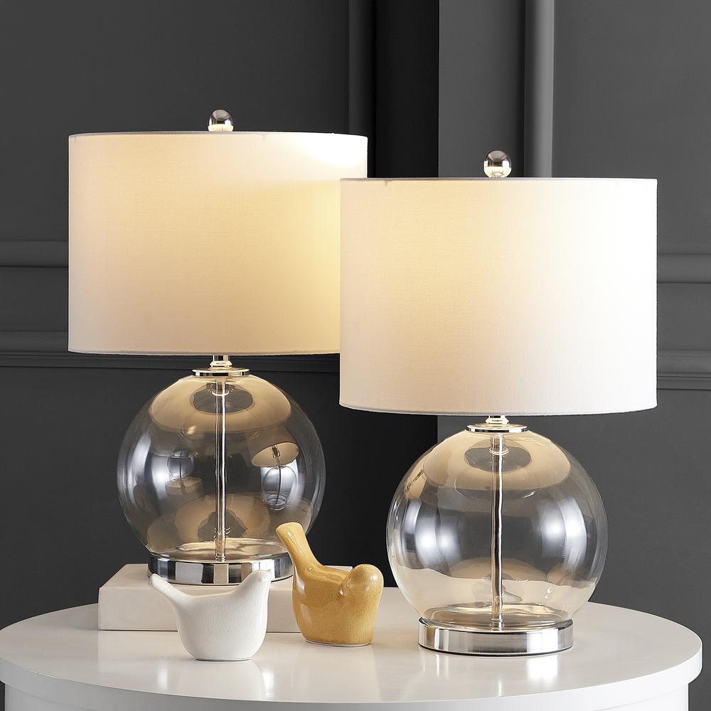 Lonni Table Lamp, Clear/Chrome. Picture 4