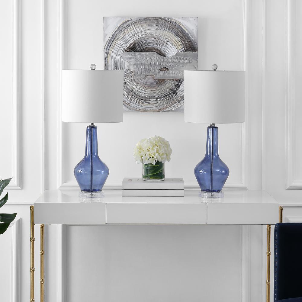 Velor Table Lamp, Blue. Picture 1