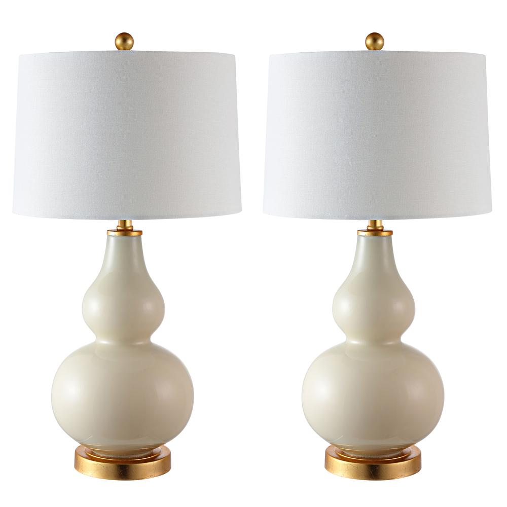 Karlen Table Lamp, Cream/Gold Leaf. Picture 2
