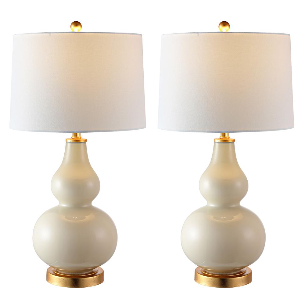 Karlen Table Lamp, Cream/Gold Leaf. Picture 4