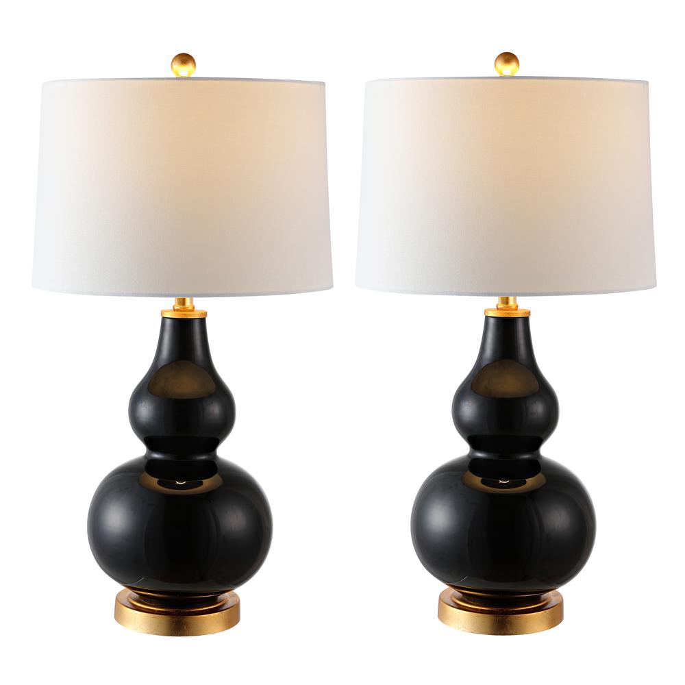 Karlen Table Lamp, Black/Gold Leaf. Picture 4