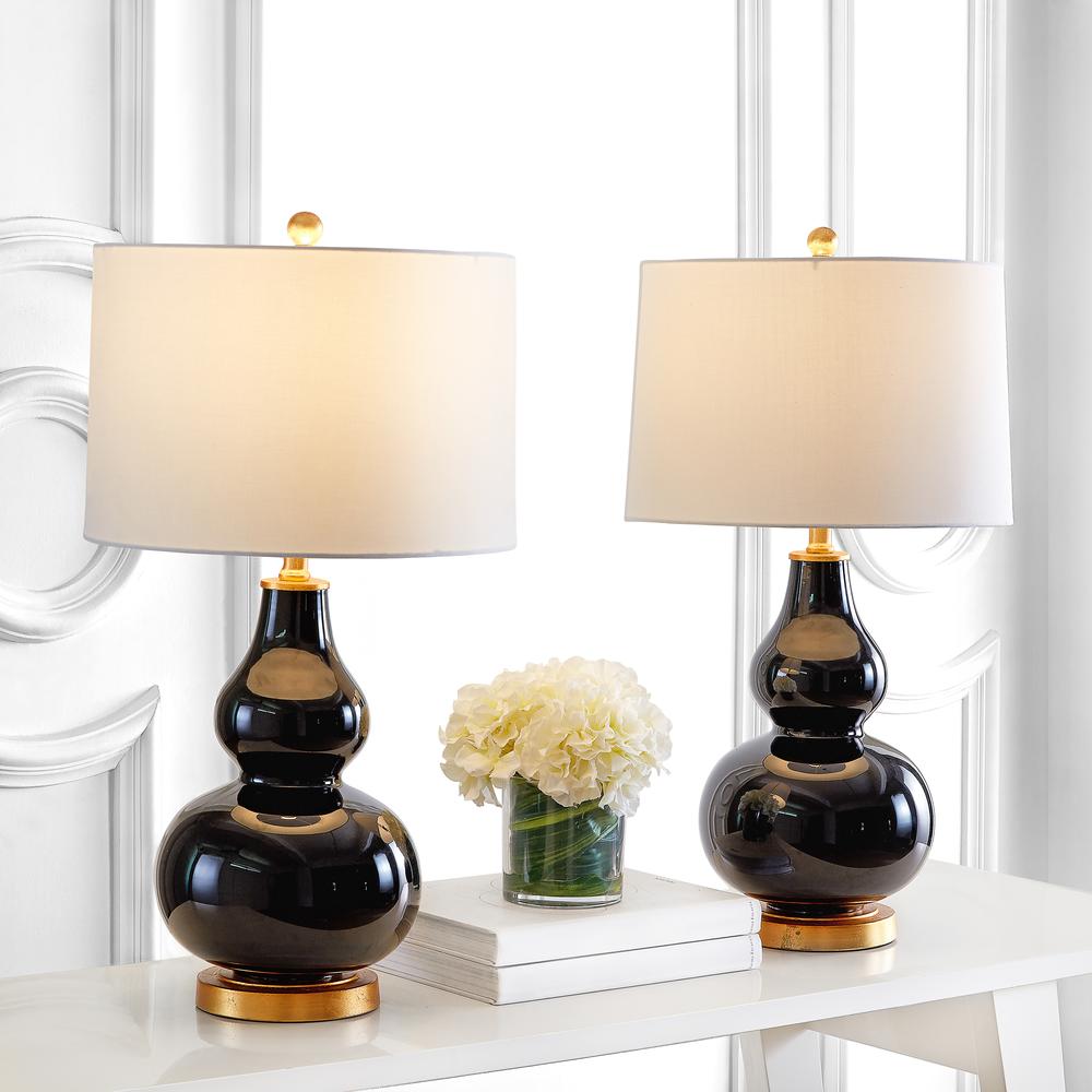 Karlen Table Lamp, Black/Gold Leaf. Picture 3