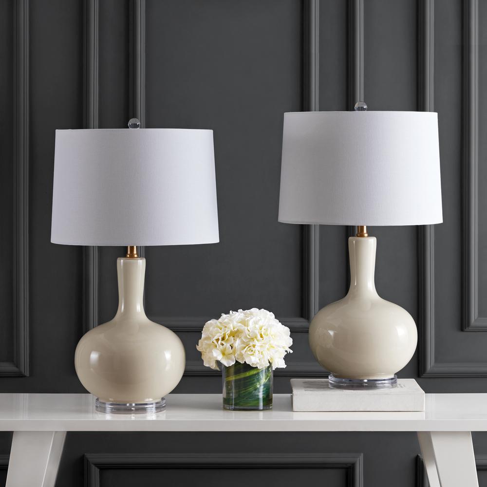 Nilla Table Lamp, Cream/Clear. Picture 2
