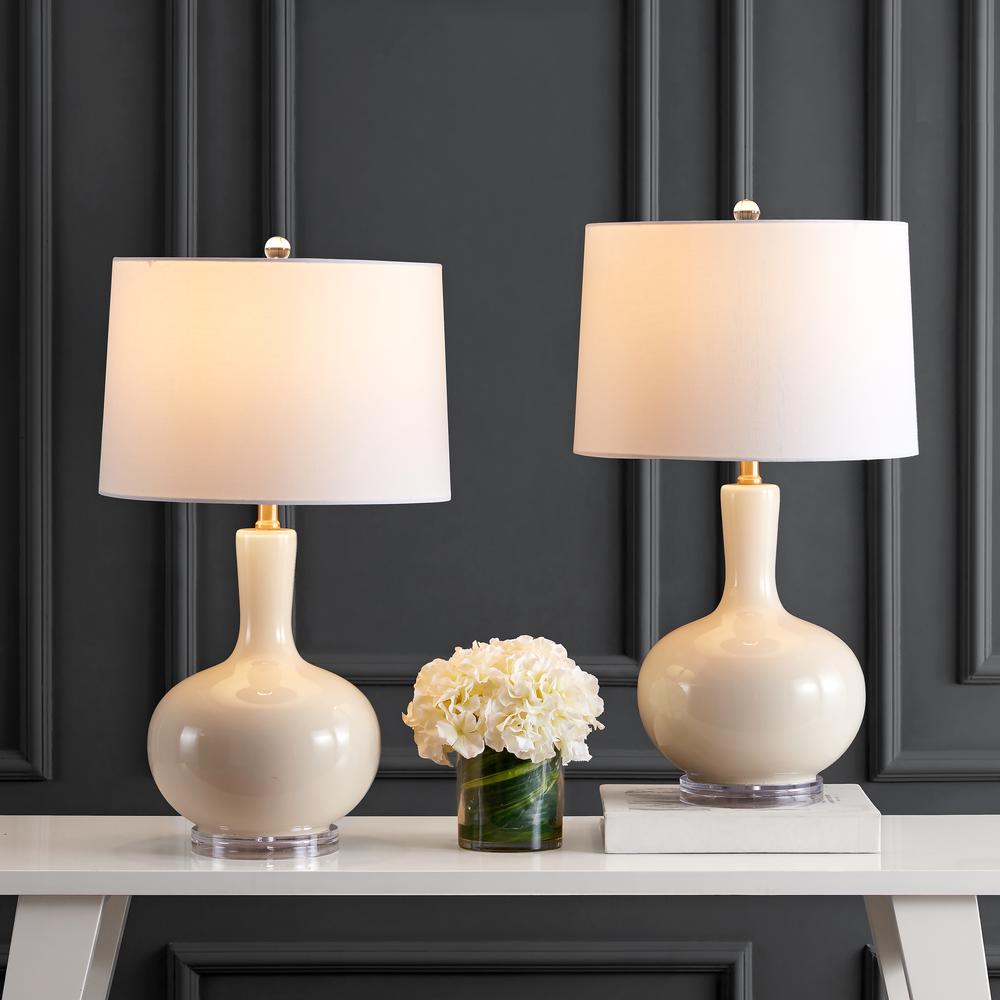 Nilla Table Lamp, Cream/Clear. Picture 4