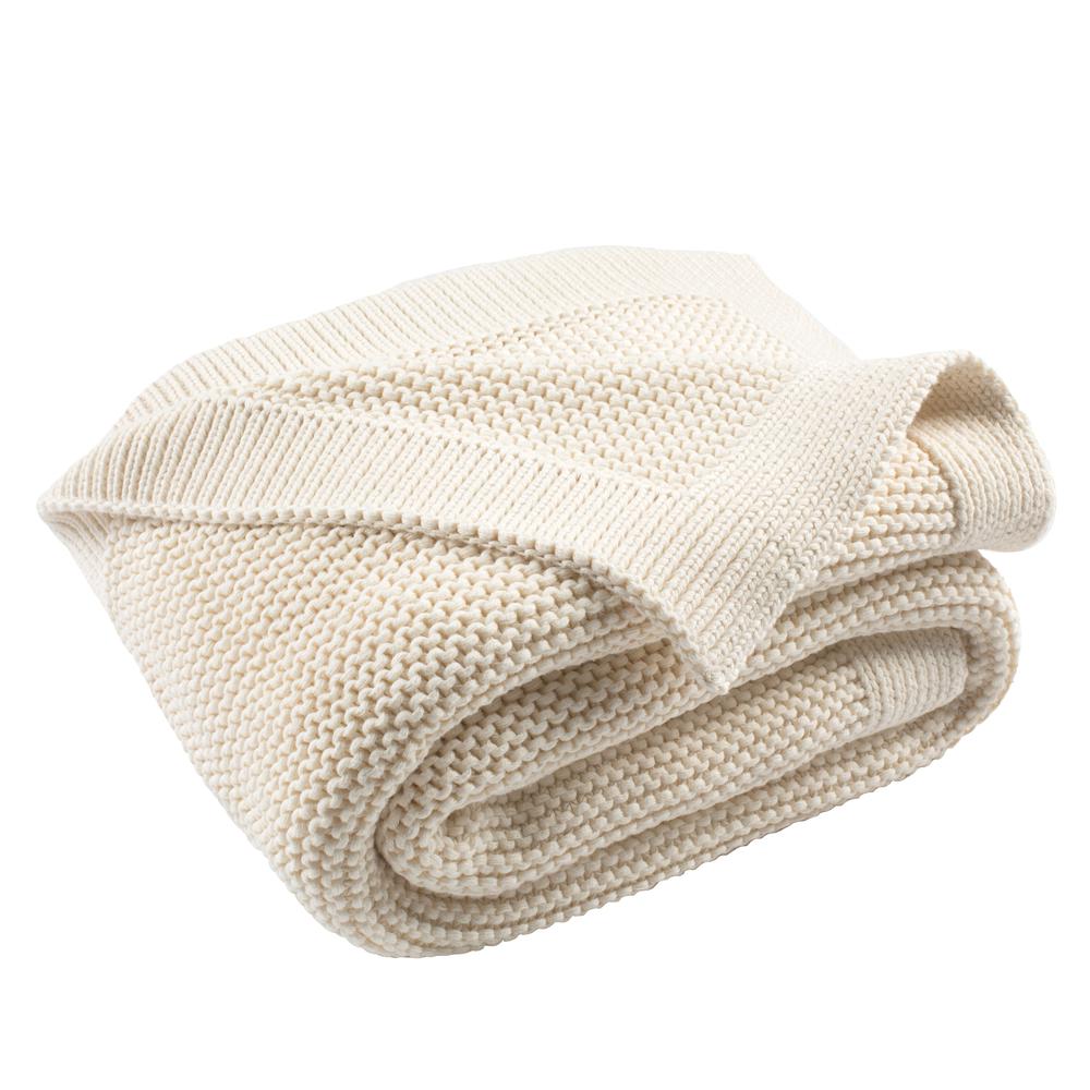 Snug Knit Throw, Natural. Picture 2