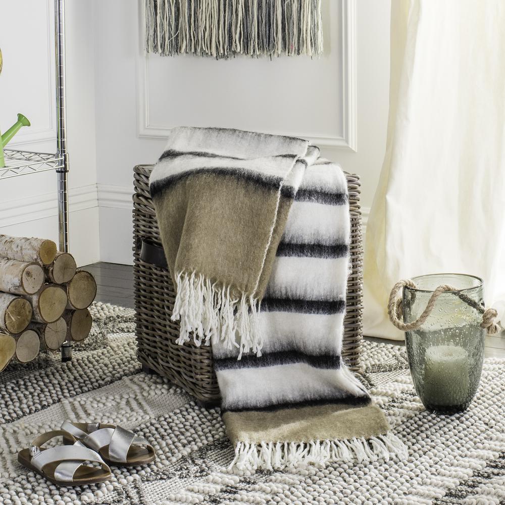 Heidi Throw, Brown/White. Picture 1