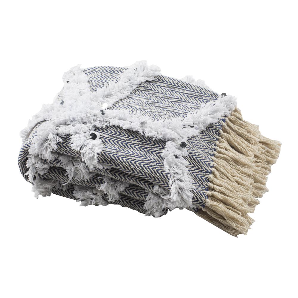 Lachlan Fringe Throw, Grey. Picture 2