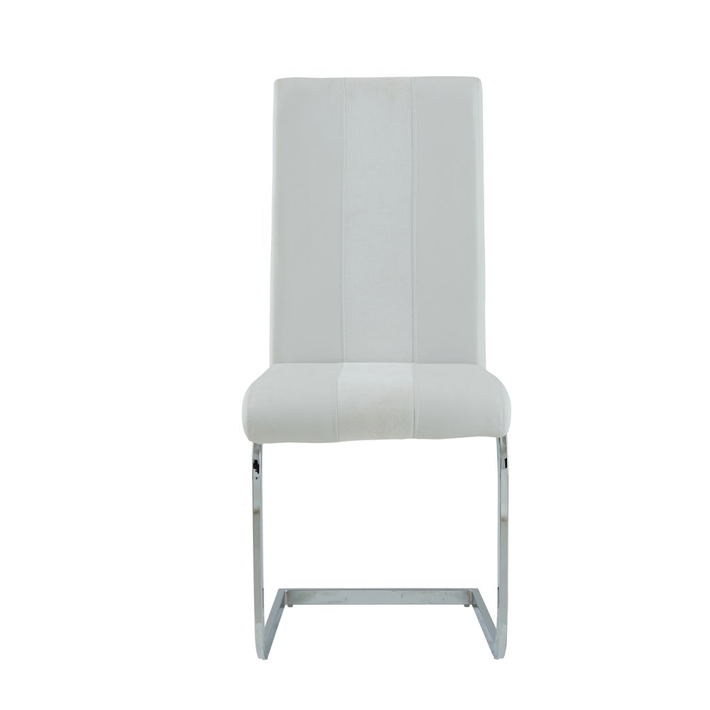 Contemporary Dining Chairs, White. Picture 1