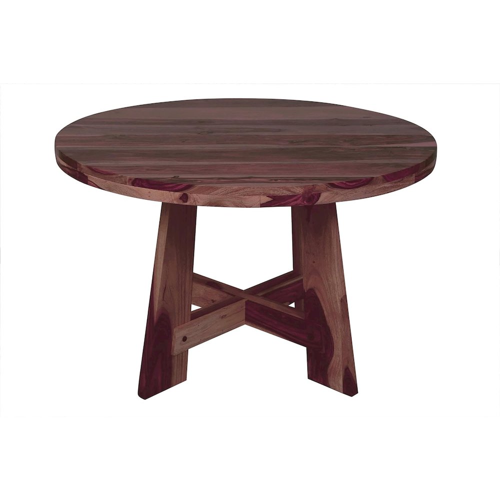 Kalispell Solid Sheesham Wood Dining Table, Brown. Picture 4
