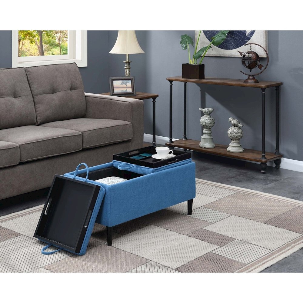 Designs4Comfort Magnolia Storage Ottoman with Trays. Picture 3