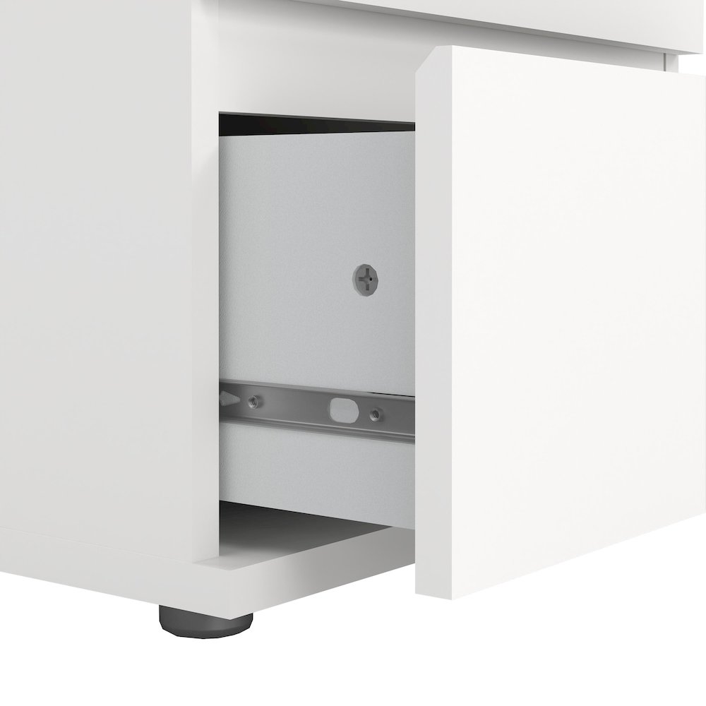 Nova 2 Drawer Nightstand - Set of 2, White. Picture 5