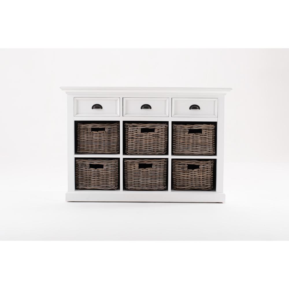 Halifax Classic White Buffet with 6 Baskets. Picture 4