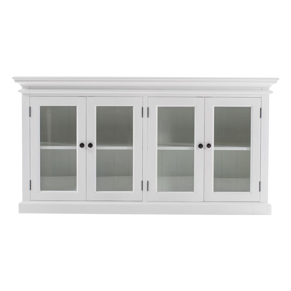 Halifax Classic White Display Buffet with 4 Glass Doors. Picture 1