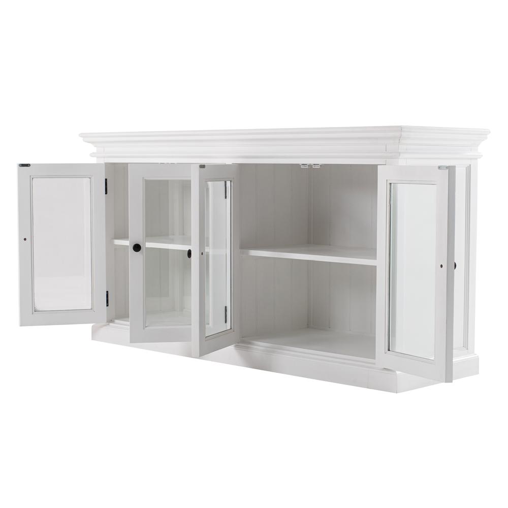 Halifax Classic White Display Buffet with 4 Glass Doors. Picture 3