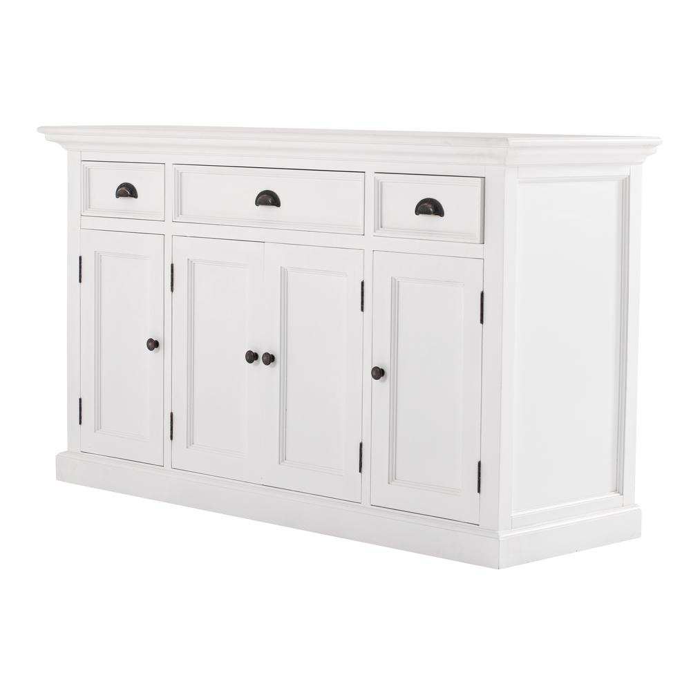 Halifax Classic White Buffet with 4 Doors 3 Drawers. Picture 2