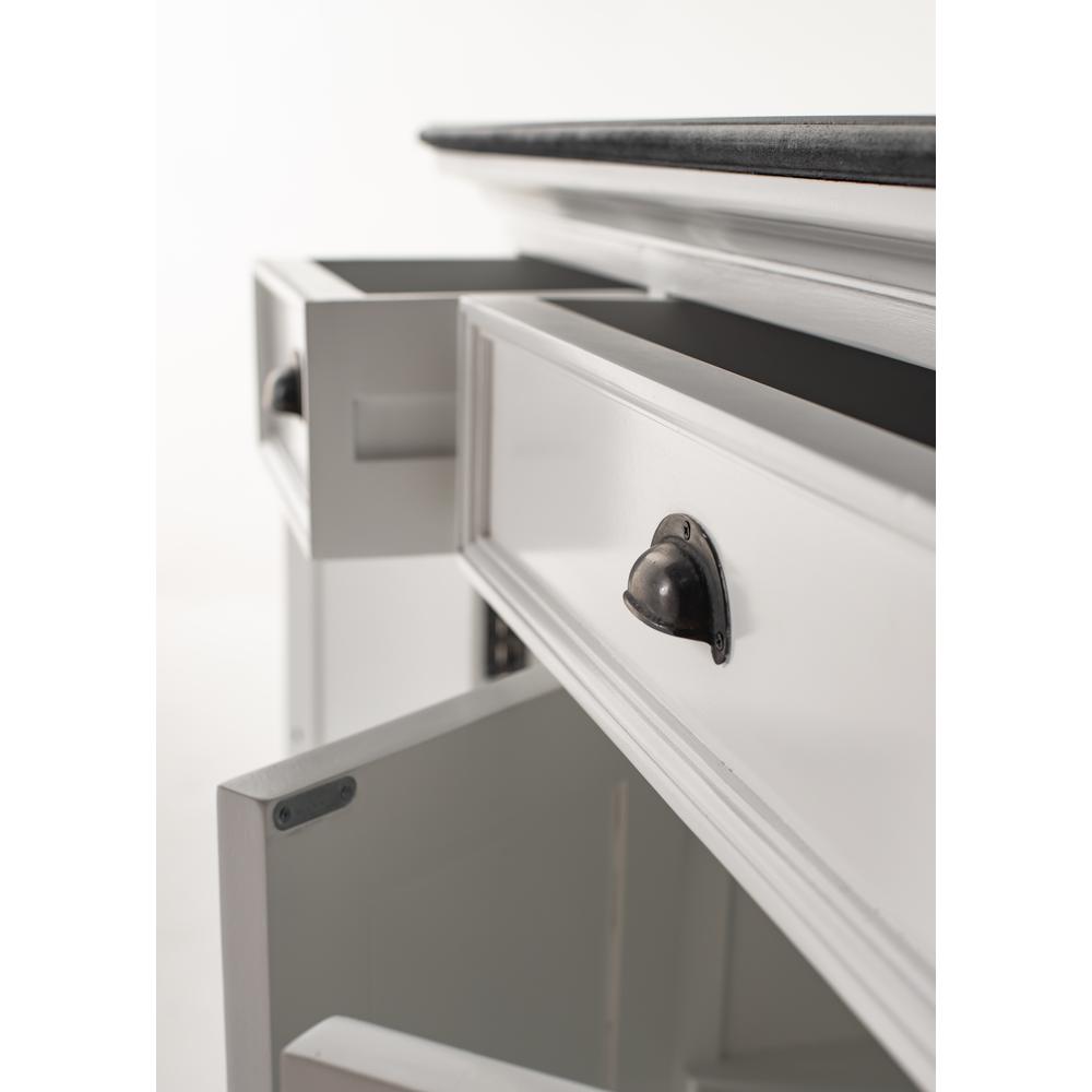 Halifax Contrast Classic White & Black Buffet with 4 Doors 3 Drawers. Picture 10
