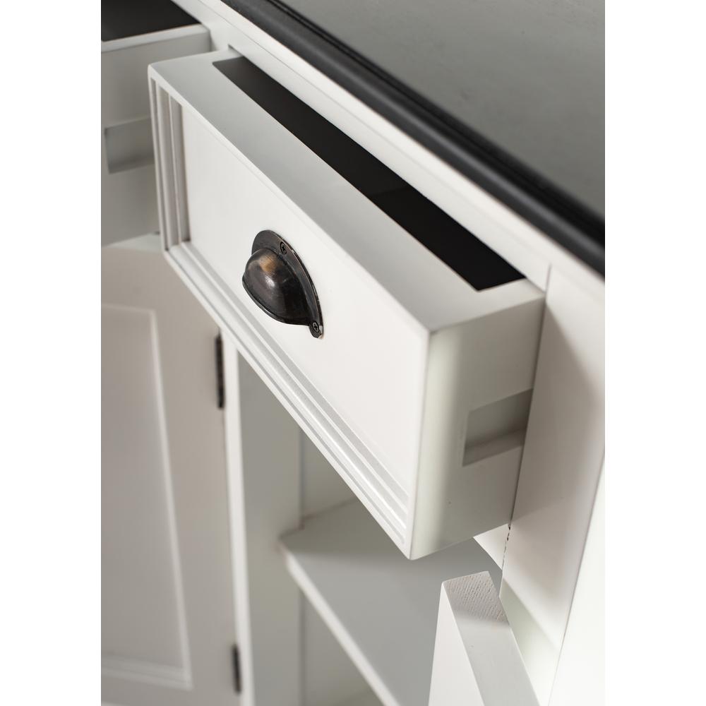 Halifax Contrast Classic White & Black Buffet with 4 Doors 3 Drawers. Picture 11