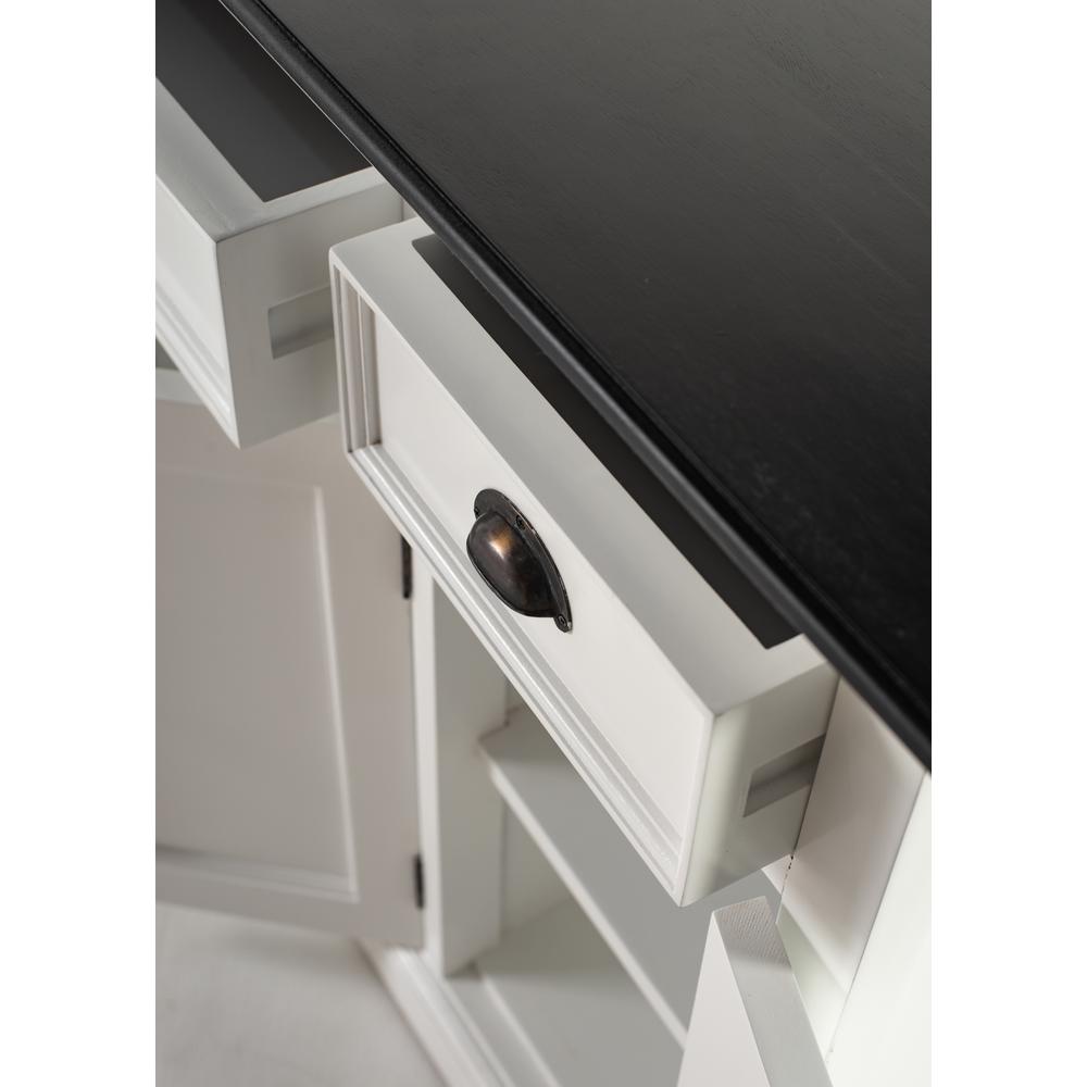 Halifax Contrast Classic White & Black Buffet with 4 Doors 3 Drawers. Picture 12