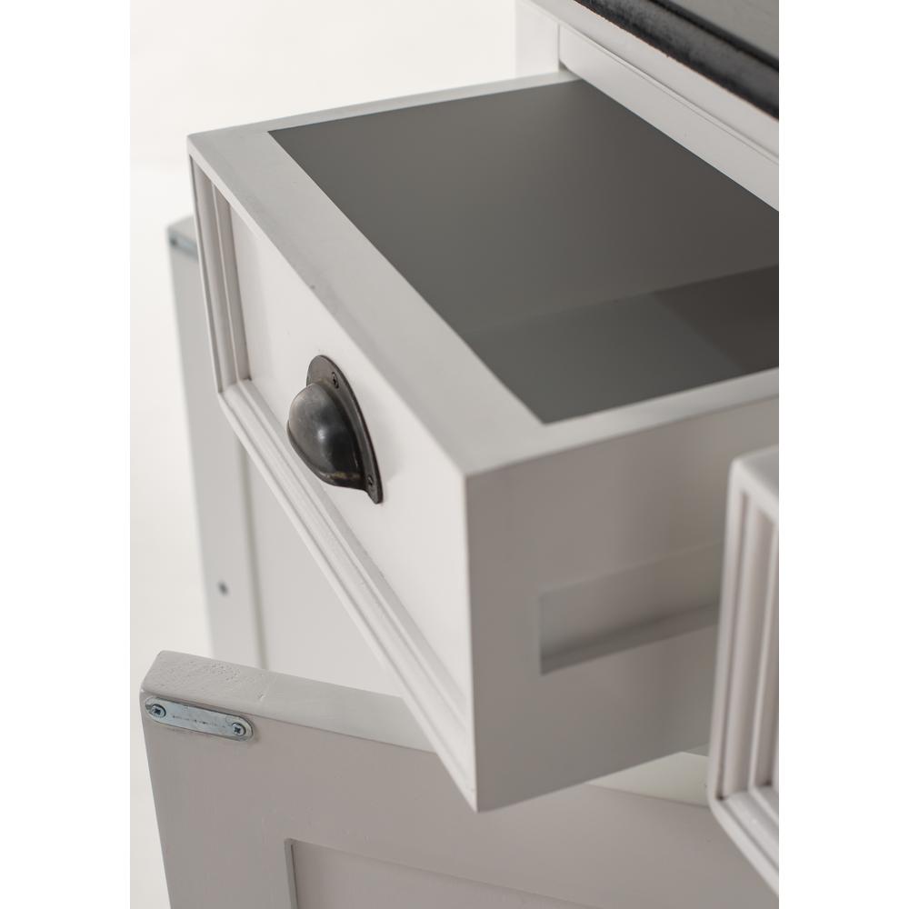Halifax Contrast Classic White & Black Buffet with 4 Doors 3 Drawers. Picture 14
