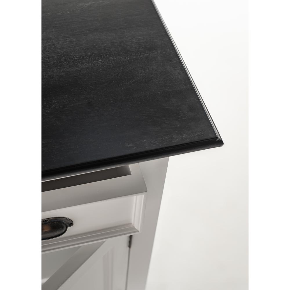 Halifax Contrast Classic White & Black Buffet with 4 Doors 3 Drawers. Picture 15
