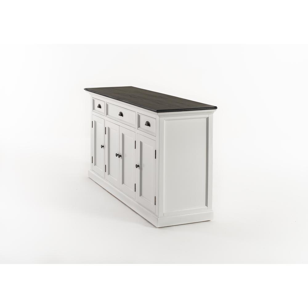 Halifax Contrast Classic White & Black Buffet with 4 Doors 3 Drawers. Picture 20