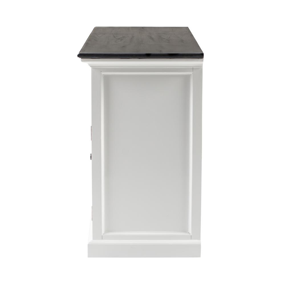 Halifax Contrast Classic White & Black Buffet with 4 Doors 3 Drawers. Picture 5