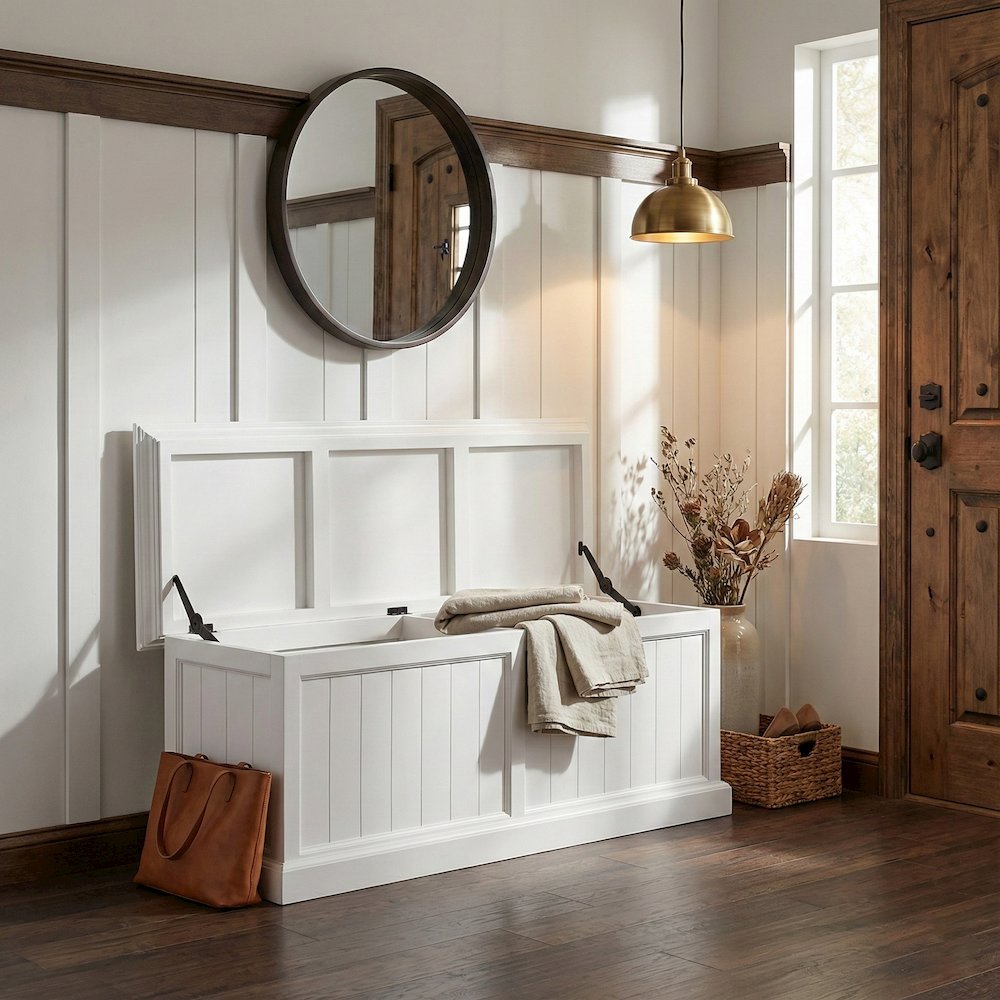 Halifax Classic White Storage Chest. Picture 1