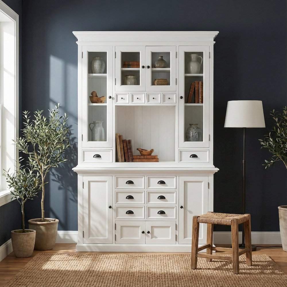 Halifax Classic White Kitchen Hutch Unit. Picture 1