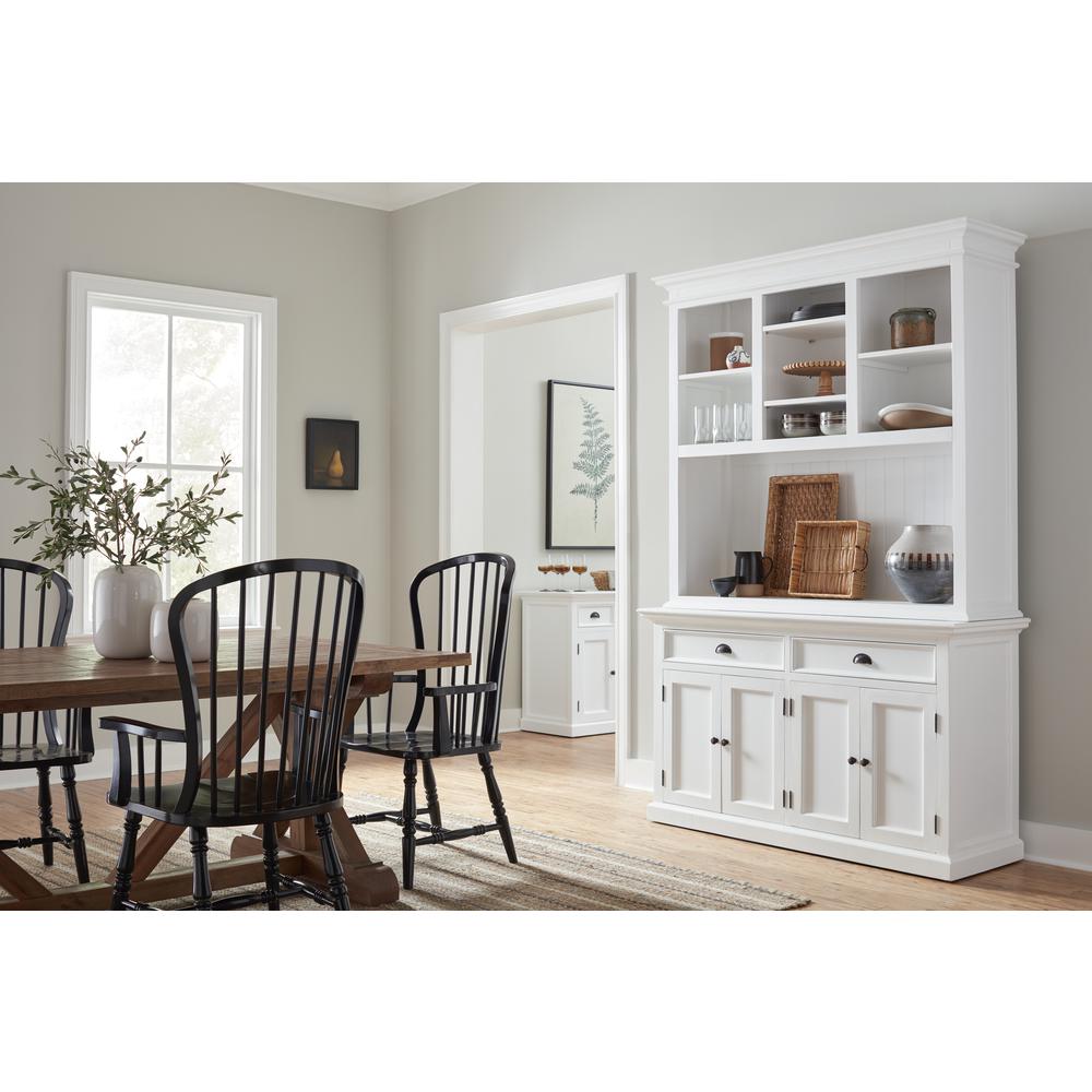 Halifax Classic White Buffet Hutch Unit with 2 Adjustable Shelves. Picture 23