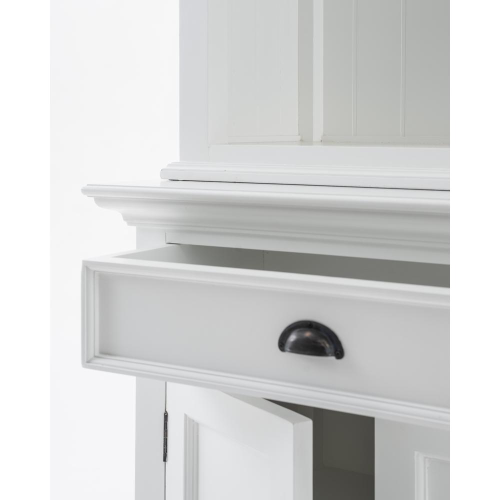 Halifax Classic White Buffet Hutch Unit with 2 Adjustable Shelves. Picture 36