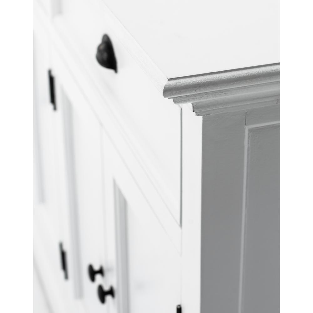 Halifax Classic White Buffet Hutch Unit with 2 Adjustable Shelves. Picture 5