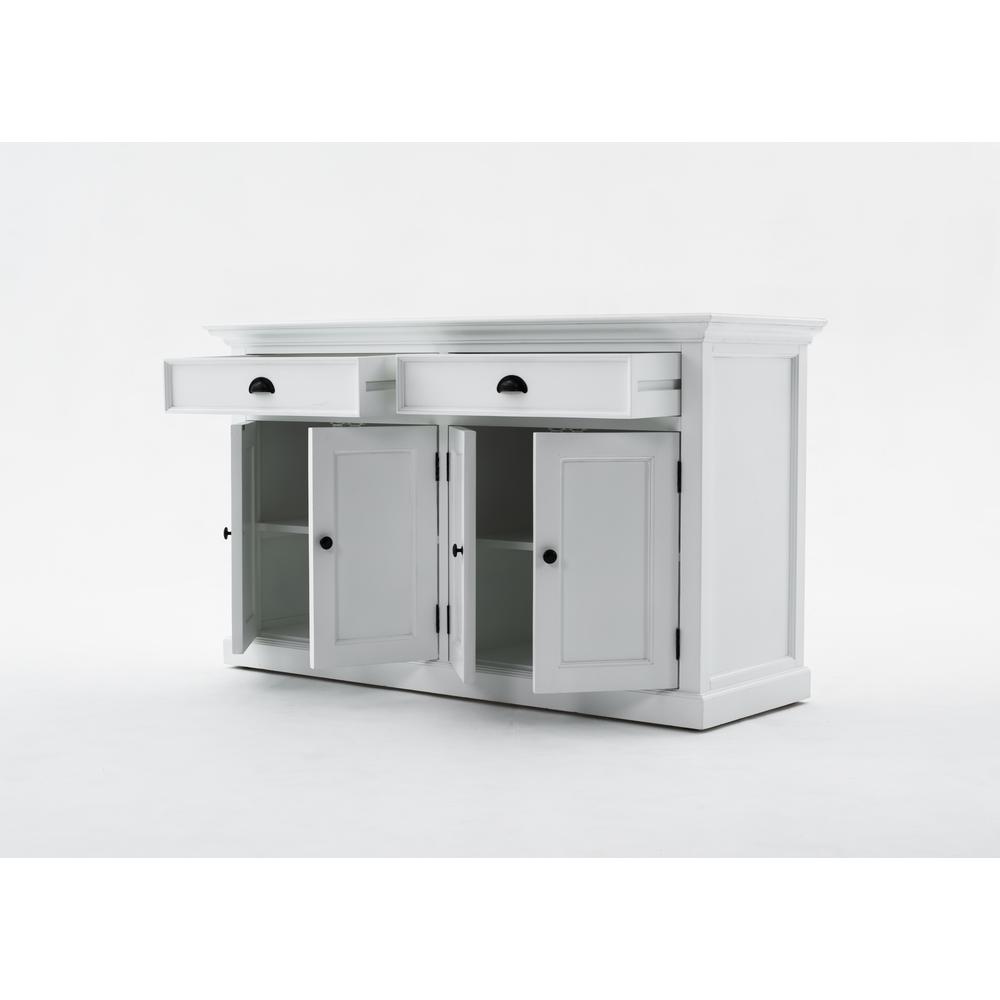 Halifax Classic White Buffet Hutch Unit with 2 Adjustable Shelves. Picture 27
