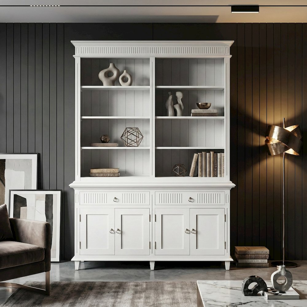 Skansen Classic White Hutch Bookcase Unit. Picture 1