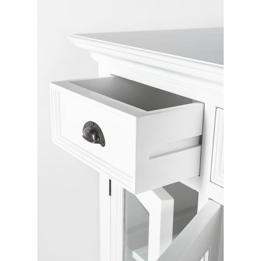 Halifax Classic White Buffet with 4 Glass Doors 3 Drawers. Picture 18