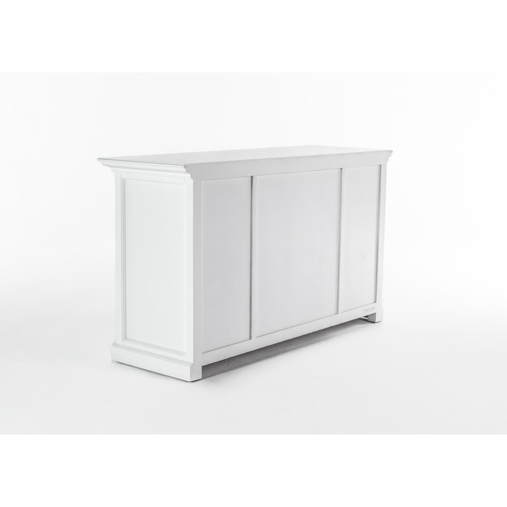 Halifax Classic White Buffet with 4 Glass Doors 3 Drawers. Picture 13