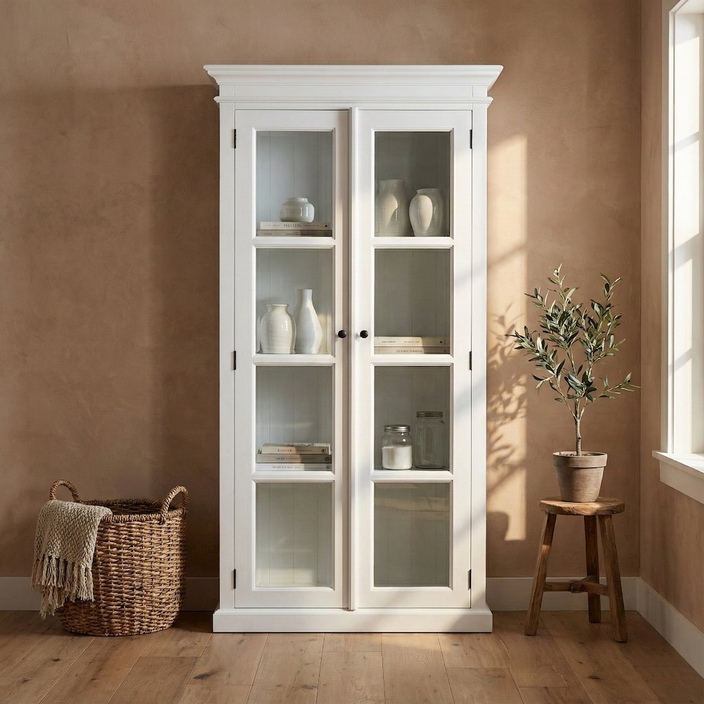 Halifax Classic White Double Vitrine. Picture 1