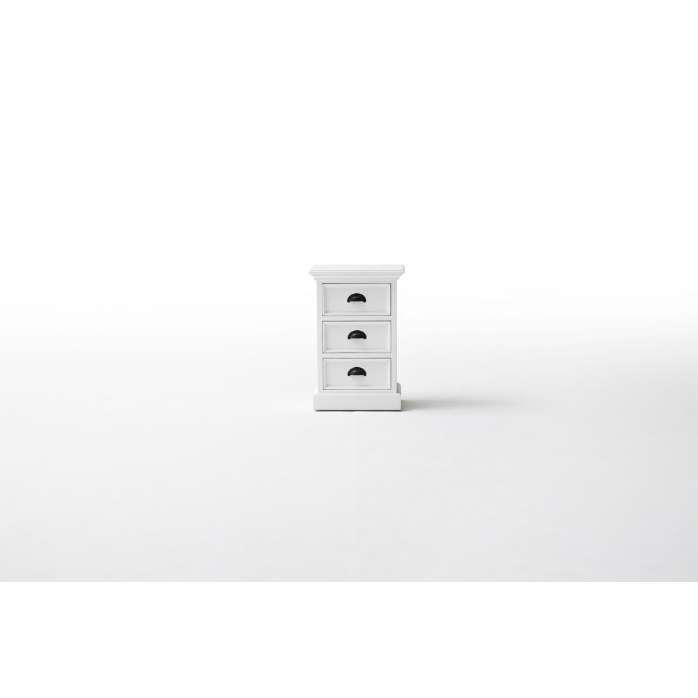 Halifax Classic White Bedside Drawer Unit. Picture 14