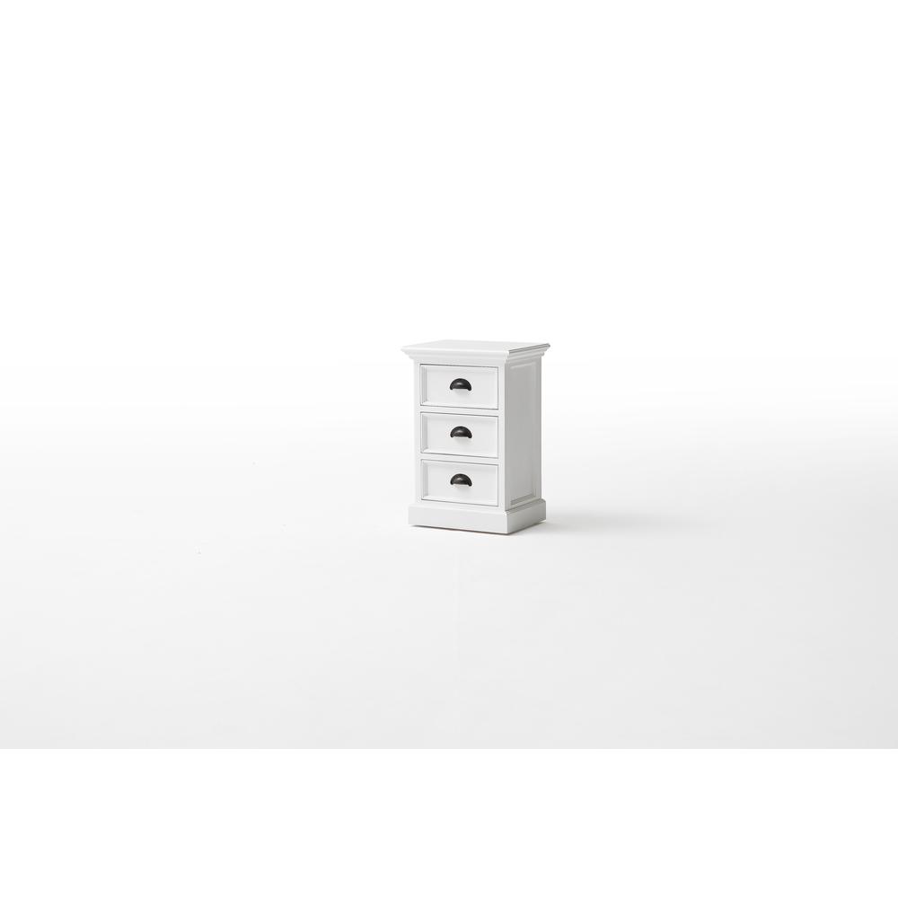 Halifax Classic White Bedside Drawer Unit. Picture 15