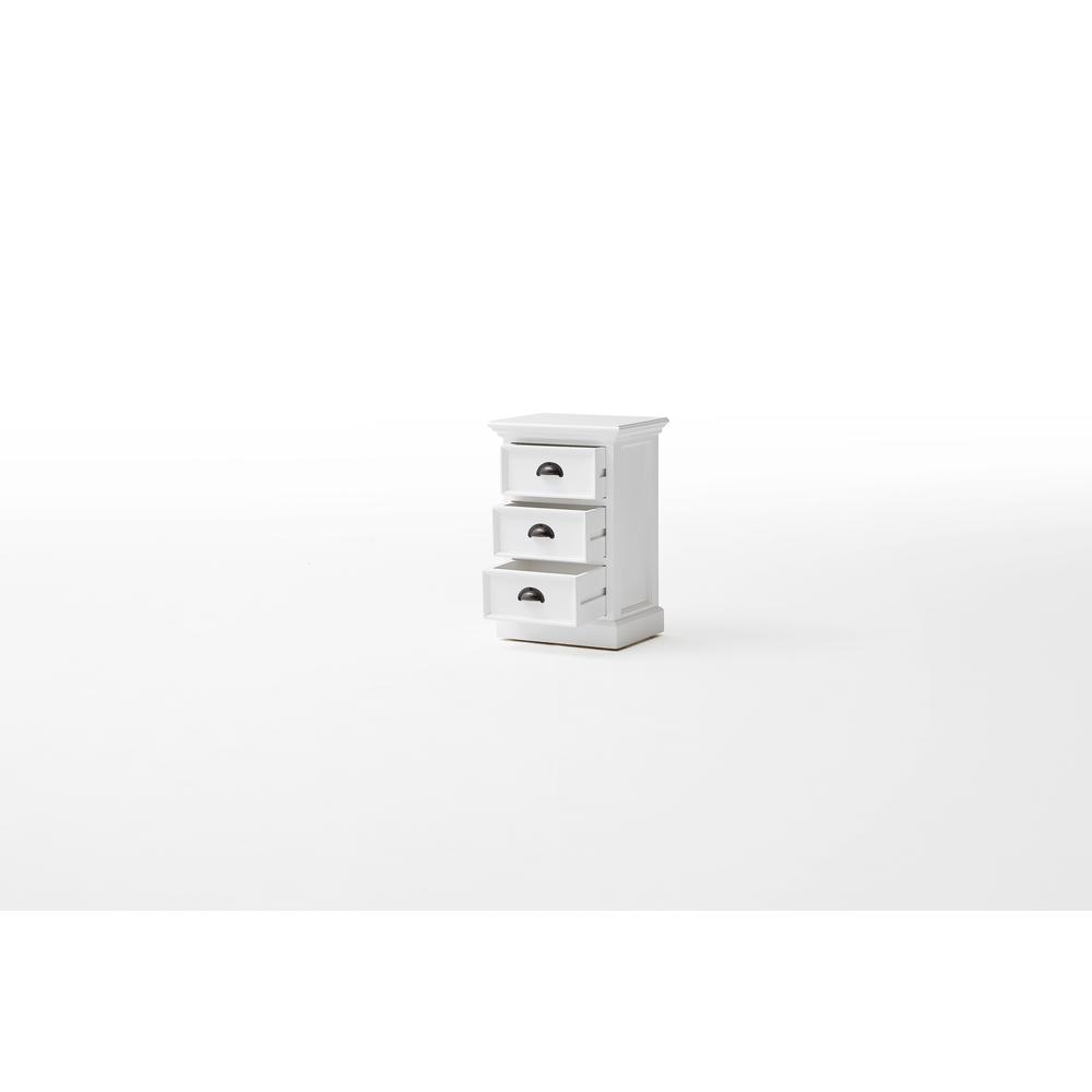 Halifax Classic White Bedside Drawer Unit. Picture 10