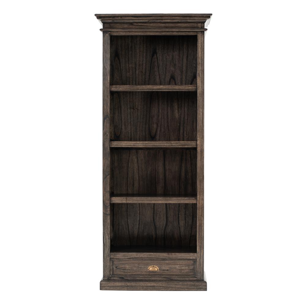 Halifax Mindi Black Wash Bookcase with 1 Drawer. Picture 1