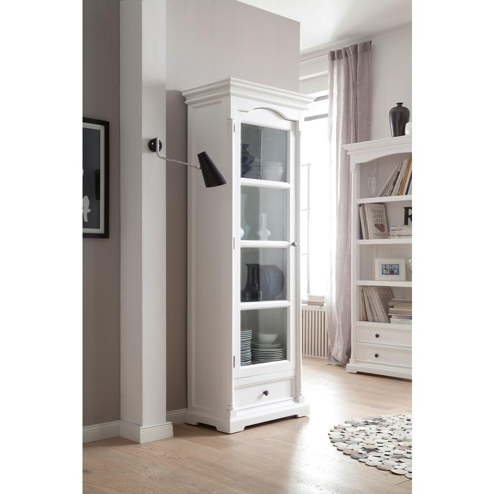 Provence Classic White Glass Cabinet. Picture 4