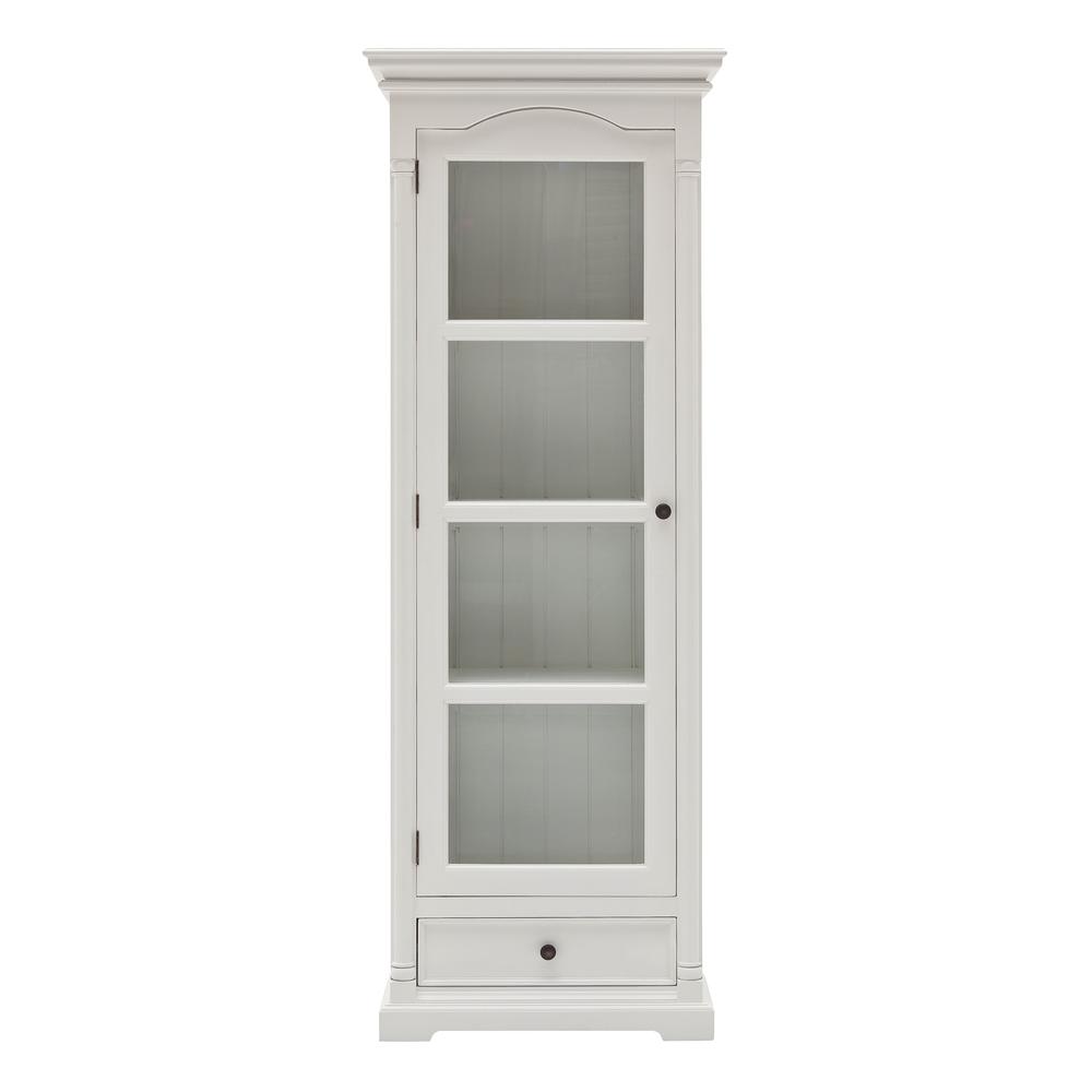 Provence Classic White Glass Cabinet. Picture 1