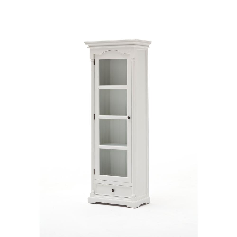 Provence Classic White Glass Cabinet. Picture 7