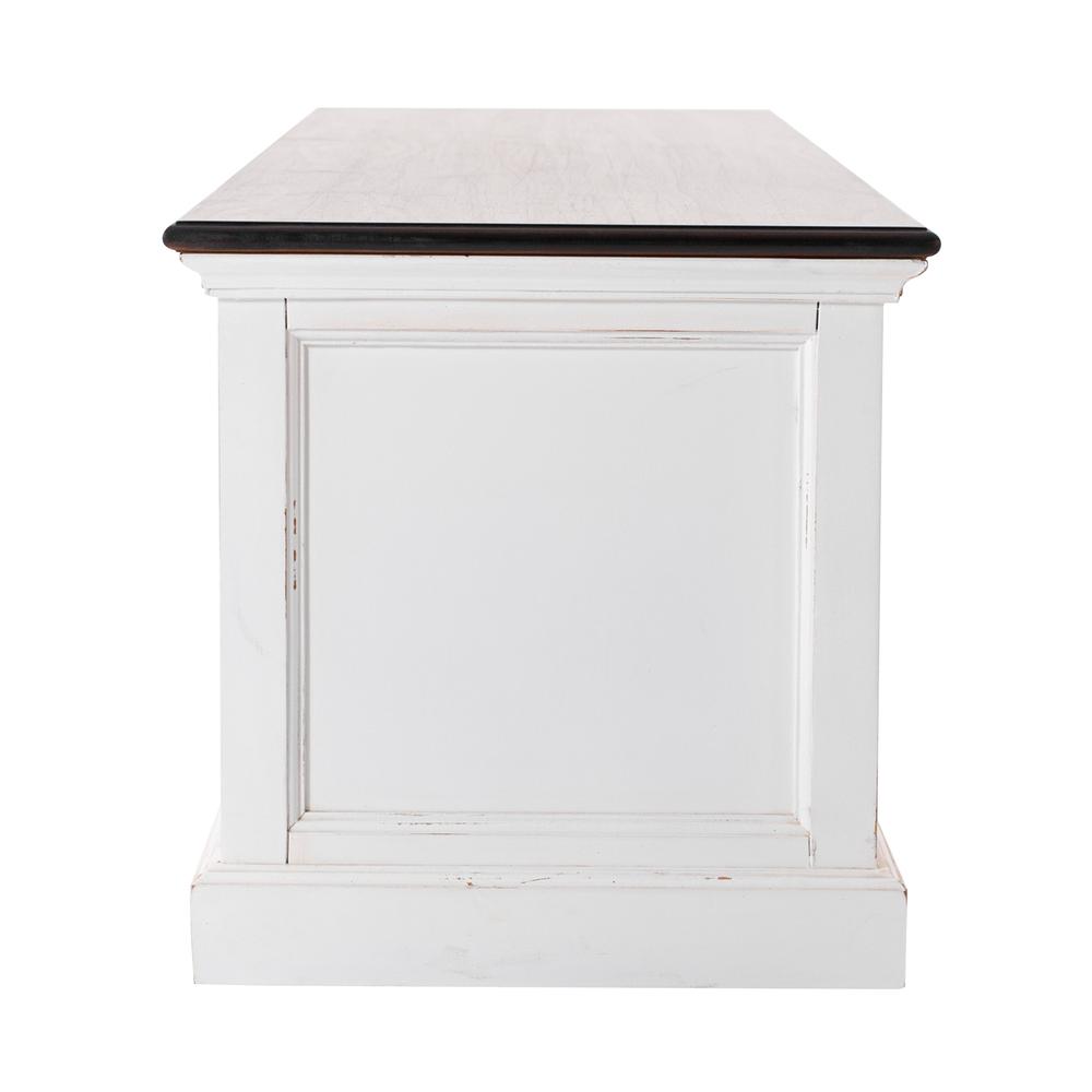 Halifax Accent White Distress & Deep Brown Large ETU with 4 drawers. Picture 4