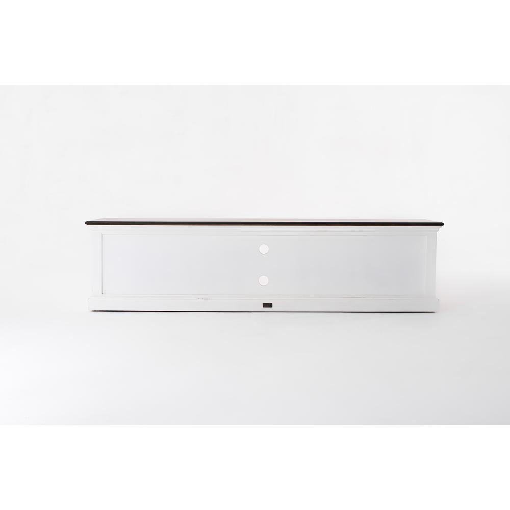Halifax Accent White Distress & Deep Brown Large ETU with 4 drawers. Picture 14