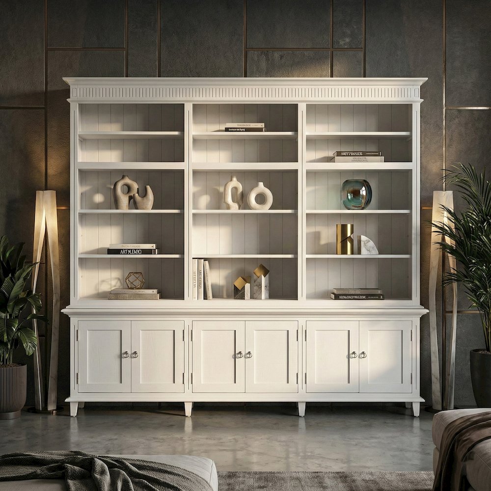 Skansen Classic White Triple-Bay Hutch Unit. Picture 1